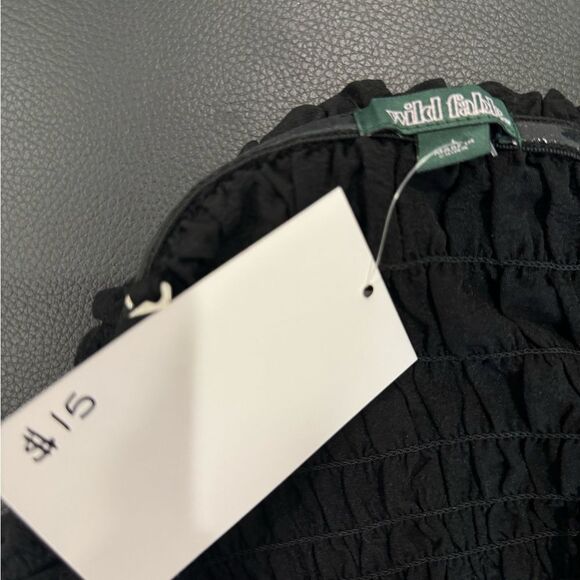 Black Dress with Ruched Top - Picture 6 of 6